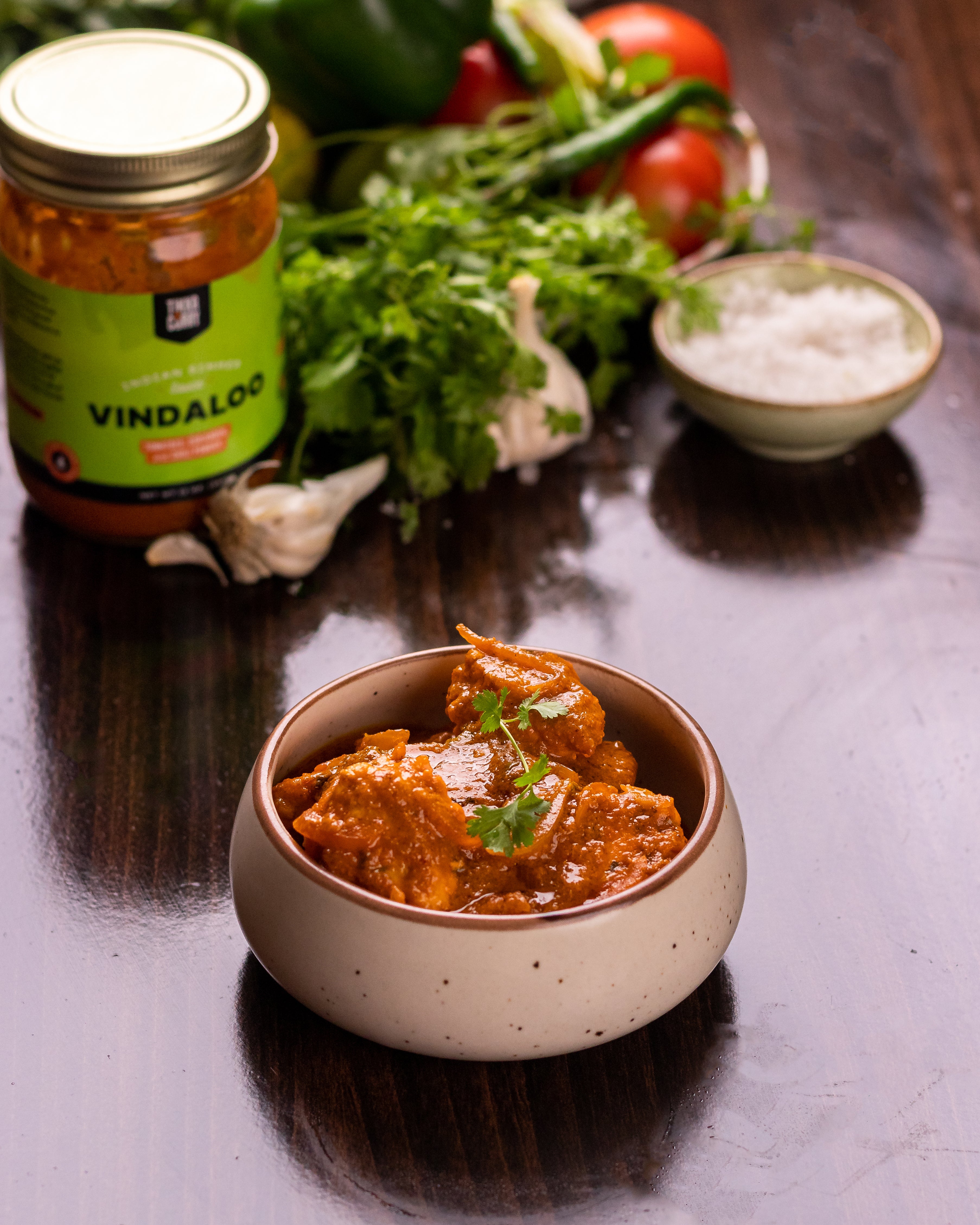 Spicy Vindaloo Meatballs with Rice - Tikka N' Curry